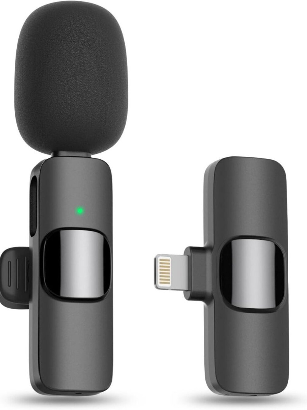 Bluetooth Mini Microphone for iPhone, iPad - Wireless Lavalier Lapel Mic for Vid